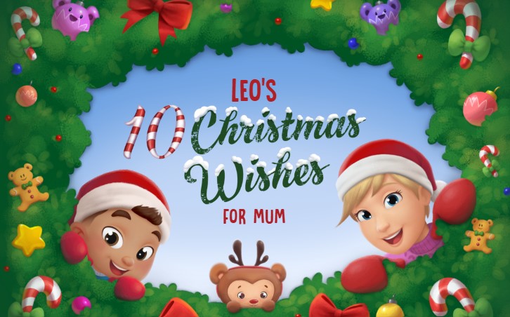 The cover of 10 Christmas Wishes personalised book by Hooray Heroes.