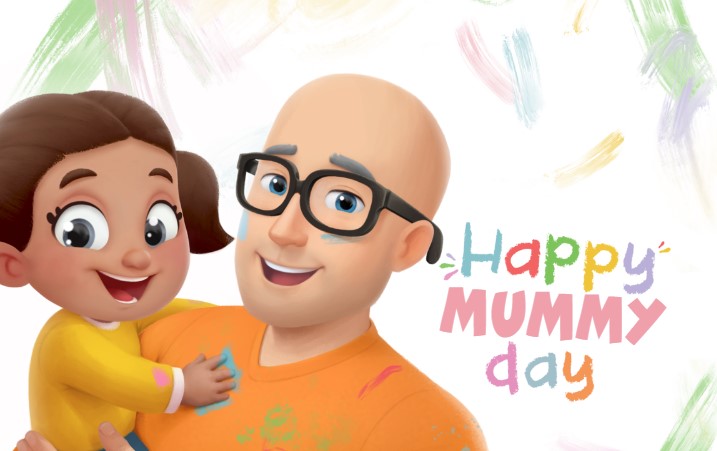 The cover of the Hooray Heroes personalised book, Happy Mummy Day. 